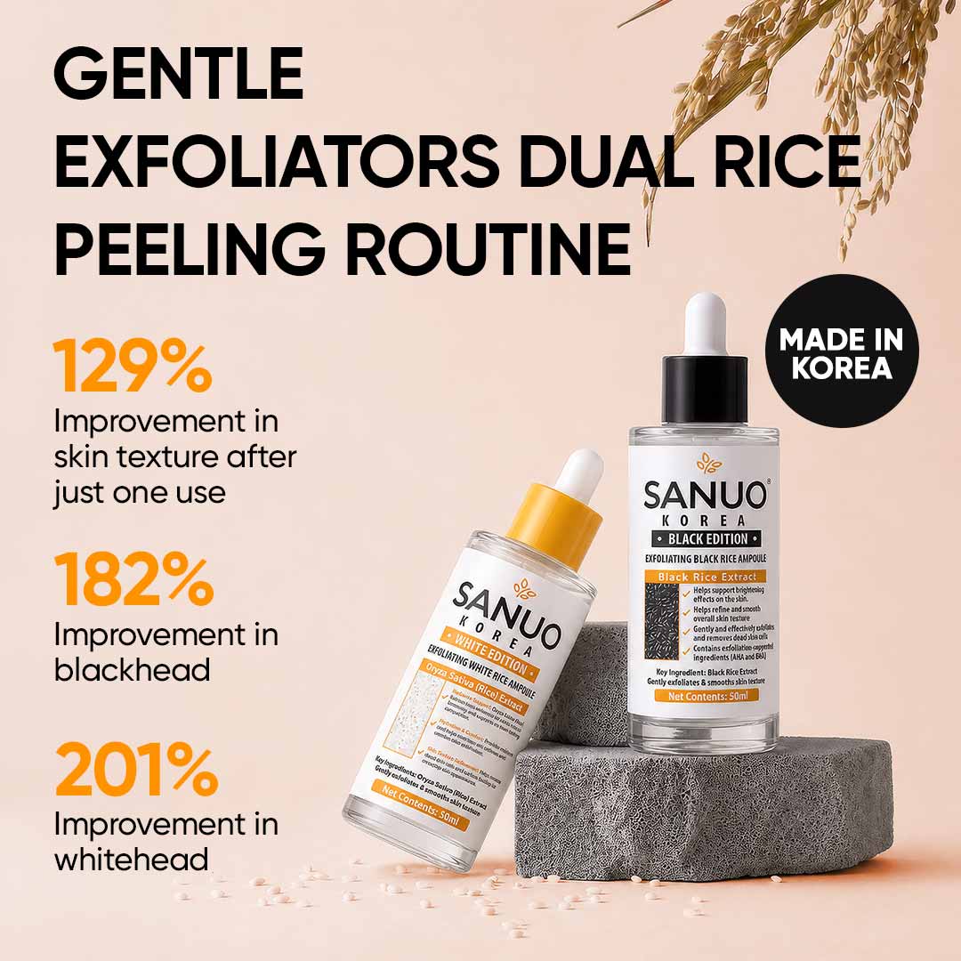 SANUO® Black & White Rice Ampoule Duo