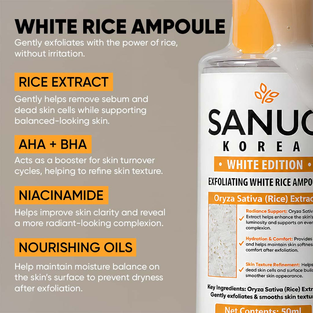 SANUO® White Rice Еxfoliating Ampoule
